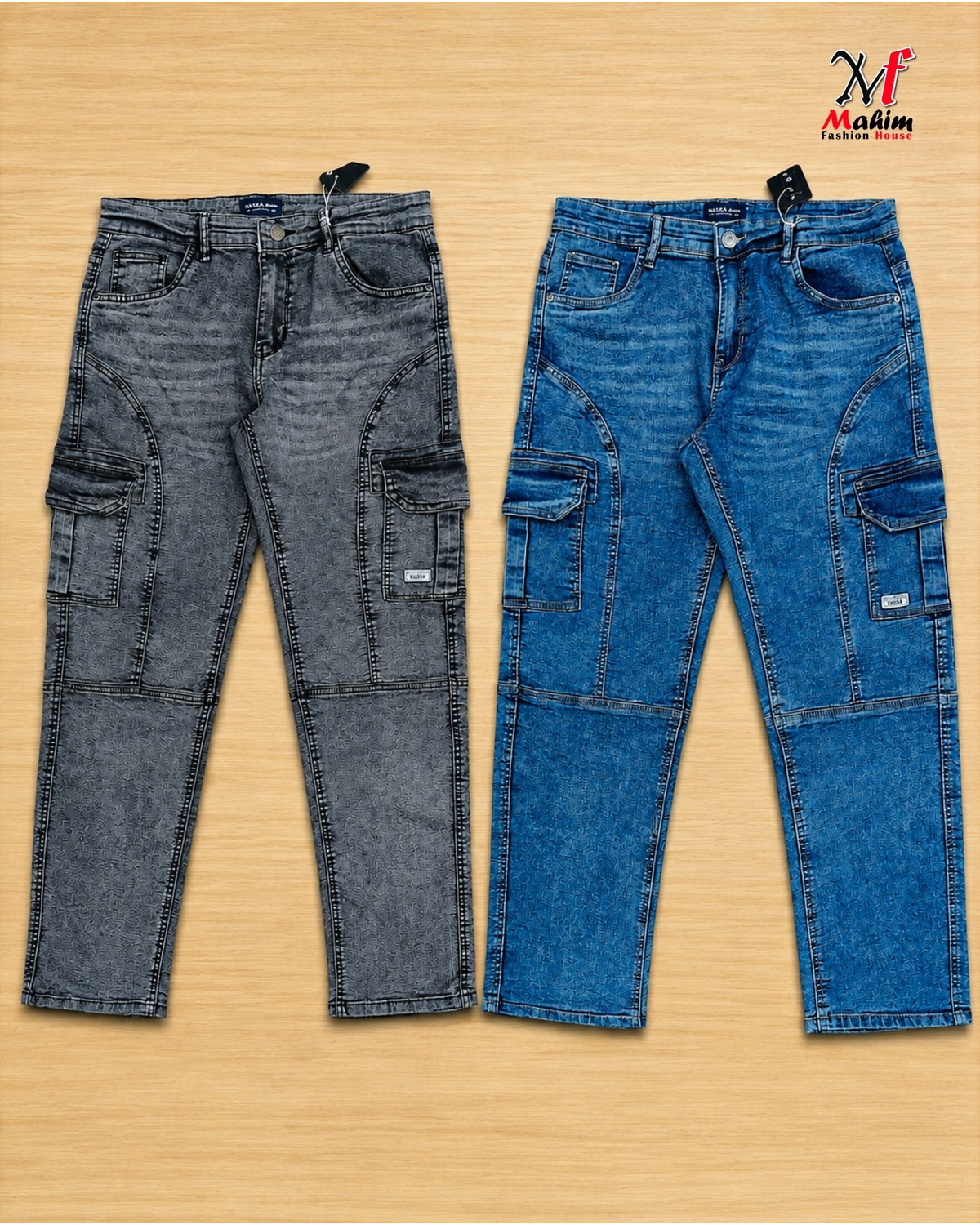 Classic Cargo Denim Jeans Pant